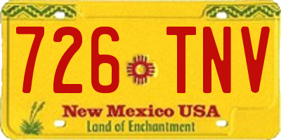 NM license plate 726TNV