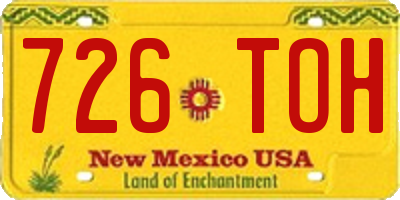 NM license plate 726TOH