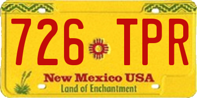 NM license plate 726TPR