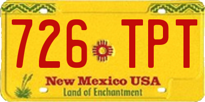 NM license plate 726TPT