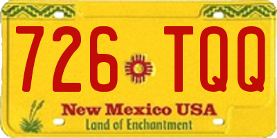 NM license plate 726TQQ