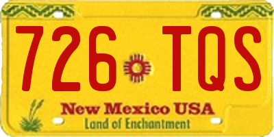 NM license plate 726TQS