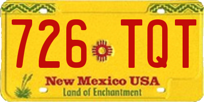 NM license plate 726TQT