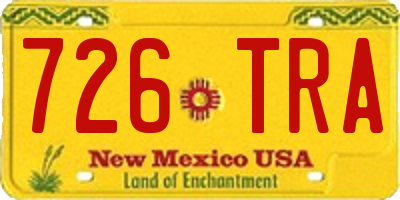 NM license plate 726TRA