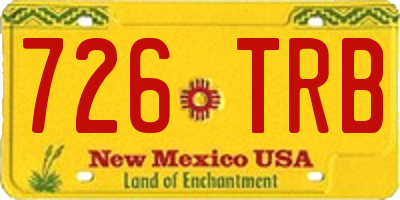 NM license plate 726TRB