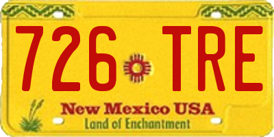 NM license plate 726TRE