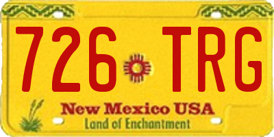 NM license plate 726TRG
