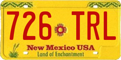 NM license plate 726TRL