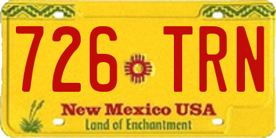 NM license plate 726TRN