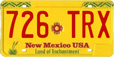 NM license plate 726TRX