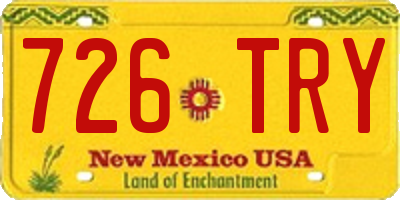 NM license plate 726TRY