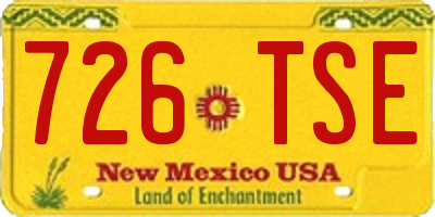 NM license plate 726TSE