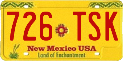 NM license plate 726TSK