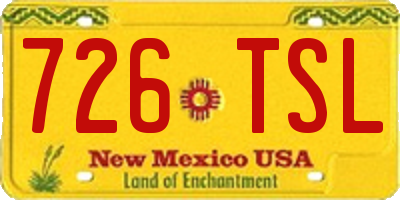NM license plate 726TSL