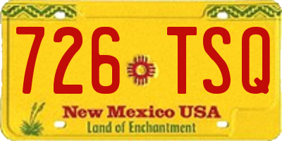 NM license plate 726TSQ