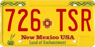 NM license plate 726TSR
