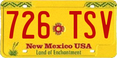 NM license plate 726TSV
