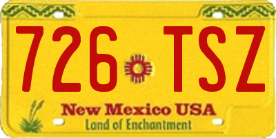 NM license plate 726TSZ