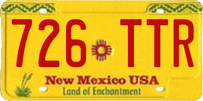 NM license plate 726TTR