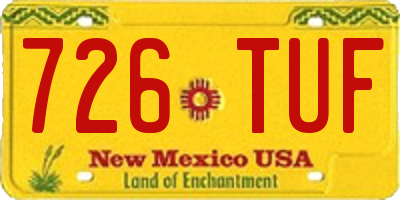 NM license plate 726TUF