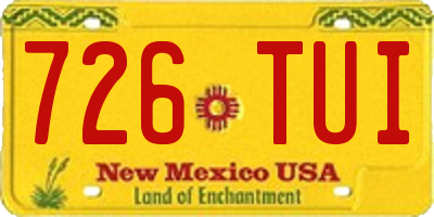 NM license plate 726TUI