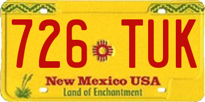 NM license plate 726TUK