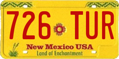 NM license plate 726TUR