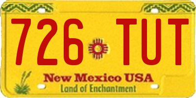 NM license plate 726TUT