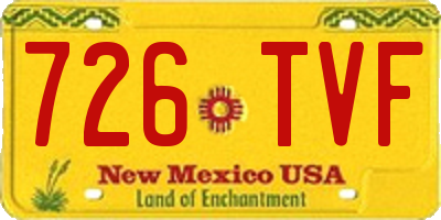 NM license plate 726TVF