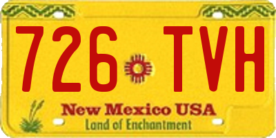 NM license plate 726TVH