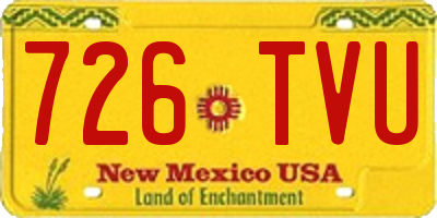 NM license plate 726TVU