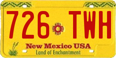 NM license plate 726TWH