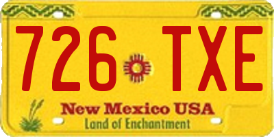 NM license plate 726TXE