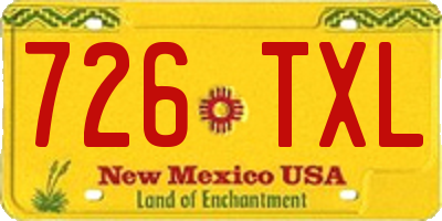 NM license plate 726TXL