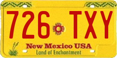 NM license plate 726TXY