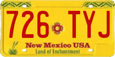 NM license plate 726TYJ
