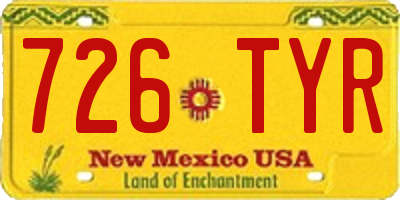 NM license plate 726TYR