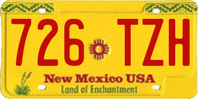NM license plate 726TZH