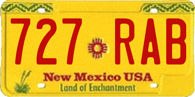 NM license plate 727RAB