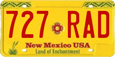 NM license plate 727RAD