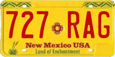 NM license plate 727RAG