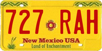 NM license plate 727RAH