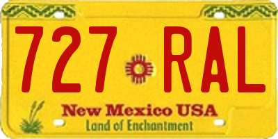 NM license plate 727RAL