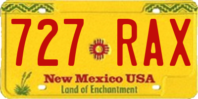 NM license plate 727RAX