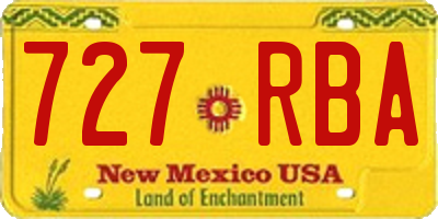 NM license plate 727RBA