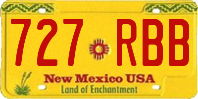 NM license plate 727RBB