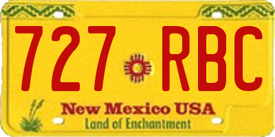NM license plate 727RBC