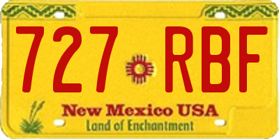 NM license plate 727RBF