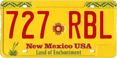 NM license plate 727RBL