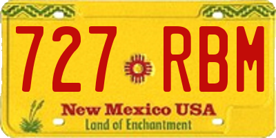 NM license plate 727RBM